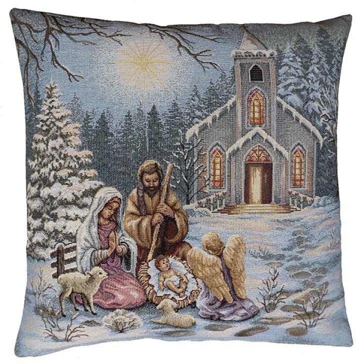w_6148_45x45 kh gobelin maria+josef mit kind vor kirche_gross